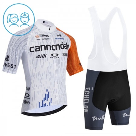 Set Fietsshirt + Korte Koersbroek 2026 Cannondale Wit Kids Set Fietsshirt + Korte Koersbroek 2026 Cannondale Wit Kids