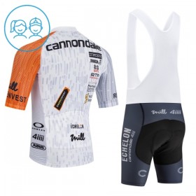 Set Fietsshirt + Korte Koersbroek 2026 Cannondale Wit Kids