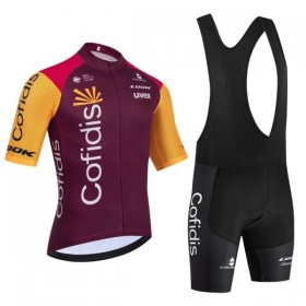 Set Fietsshirt + Korte Koersbroek 2026 Cofidis Rood