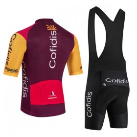 Set Fietsshirt + Korte Koersbroek 2026 Cofidis Rood