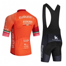 Set Fietsshirt + Korte Koersbroek 2026 Euskaltel Euskadi Oranje