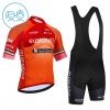 Set Fietsshirt + Korte Koersbroek 2026 Euskaltel Euskadi Oranje Kids
