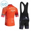 Set Fietsshirt + Korte Koersbroek 2026 Euskaltel Euskadi Oranje Kids