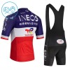Set Fietsshirt + Korte Koersbroek 2026 INEOS Grenadiers France Champion Blauw Kids