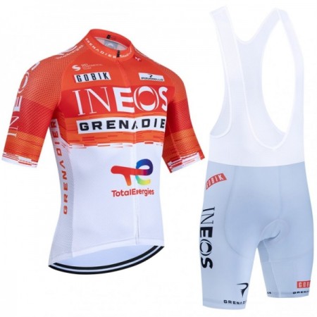 Set Fietsshirt + Korte Koersbroek 2026 INEOS Grenadiers Rood Set Fietsshirt + Korte Koersbroek 2026 INEOS Grenadiers Rood