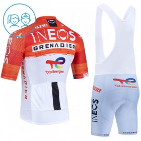 Set Fietsshirt + Korte Koersbroek 2026 INEOS Grenadiers Rood Kids
