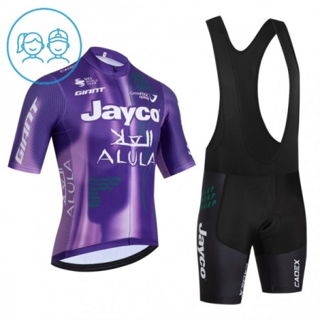 Set Fietsshirt + Korte Koersbroek 2026 Jayco Alula Purple Kids