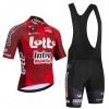 Set Fietsshirt + Korte Koersbroek 2026 Lotto Intermarche Rood Set Fietsshirt + Korte Koersbroek 2026 Lotto Intermarche Rood