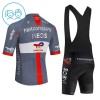Set Fietsshirt + Korte Koersbroek 2026 Netcompany Ineos Gray Kids