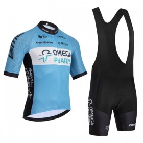 Set Fietsshirt + Korte Koersbroek 2026 Omega Pharma Blauw