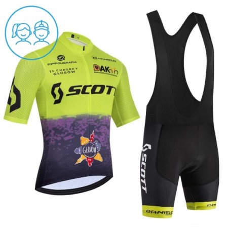 Set Fietsshirt + Korte Koersbroek 2026 Scott Groente Kids Set Fietsshirt + Korte Koersbroek 2026 Scott Groente Kids