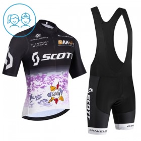 Set Fietsshirt + Korte Koersbroek 2026 Scott Zwart Kids