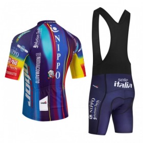 Set Fietsshirt + Korte Koersbroek 2026 Solution Tech NIPPO Rali Blauw