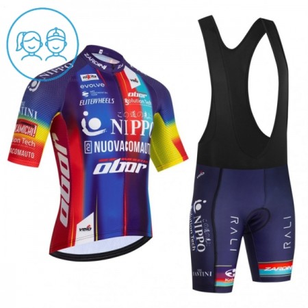 Set Fietsshirt + Korte Koersbroek 2026 Solution Tech NIPPO Rali Blauw Kids Set Fietsshirt + Korte Koersbroek 2026 Solution Tech NIPPO Rali Blauw Kids