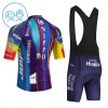 Set Fietsshirt + Korte Koersbroek 2026 Solution Tech NIPPO Rali Blauw Kids