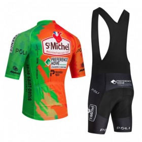 Set Fietsshirt + Korte Koersbroek 2026 St Michel Oranje