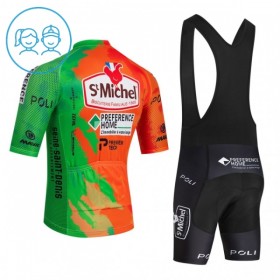 Set Fietsshirt + Korte Koersbroek 2026 St Michel Oranje Kids
