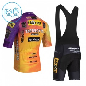 Set Fietsshirt + Korte Koersbroek 2026 Tarteletto Isorex Geel Kids