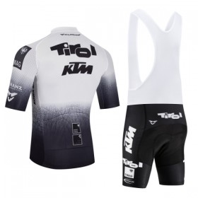 Set Fietsshirt + Korte Koersbroek 2026 Tirol KTM Wit