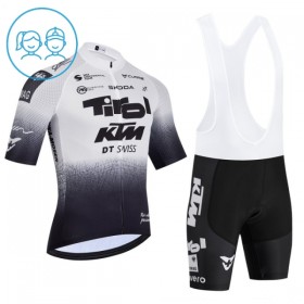 Set Fietsshirt + Korte Koersbroek 2026 Tirol KTM Wit Kids