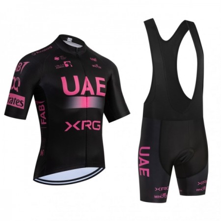 Set Fietsshirt + Korte Koersbroek 2026 UAE TEAM EMIRATES XRG Roze