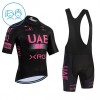 Set Fietsshirt + Korte Koersbroek 2026 UAE TEAM EMIRATES XRG Roze Kids