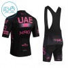 Set Fietsshirt + Korte Koersbroek 2026 UAE TEAM EMIRATES XRG Roze Kids