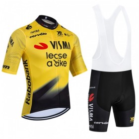 Set Fietsshirt + Korte Koersbroek 2026 Visma Lease A Bike Geel