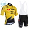 Set Fietsshirt + Korte Koersbroek 2026 Visma Lease A Bike Geel Kids