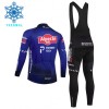 Set Fietsshirt Lange Mouw + Lange Koersbroek 2026 Alpecin Premier Tech Winter Thermal Fleece Blauw