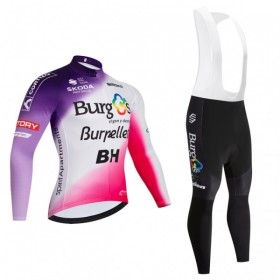 Set Fietsshirt Lange Mouw + Lange Koersbroek 2026 Burgos Burpellet BH Rood