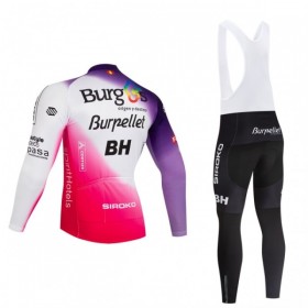 Set Fietsshirt Lange Mouw + Lange Koersbroek 2026 Burgos Burpellet BH Rood