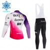 Set Fietsshirt Lange Mouw + Lange Koersbroek 2026 Burgos Burpellet BH Winter Thermal Fleece Rood