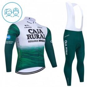 Set Fietsshirt Lange Mouw + Lange Koersbroek 2026 Caja Rural Seguros RGA Groente Kids
