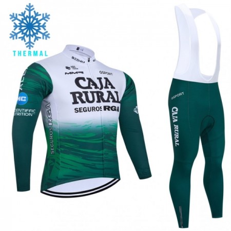 Set Fietsshirt Lange Mouw + Lange Koersbroek 2026 Caja Rural Seguros RGA Winter Thermal Fleece Groente Set Fietsshirt Lange Mouw + Lange Koersbroek 2026 Caja Rural Seguros RGA Winter Thermal Fleece Groente