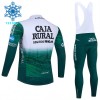 Set Fietsshirt Lange Mouw + Lange Koersbroek 2026 Caja Rural Seguros RGA Winter Thermal Fleece Groente