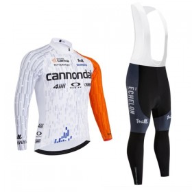 Set Fietsshirt Lange Mouw + Lange Koersbroek 2026 Cannondale Wit
