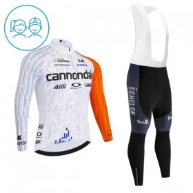 Set Fietsshirt Lange Mouw + Lange Koersbroek 2026 Cannondale Wit Kids