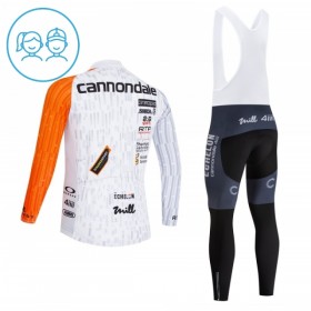 Set Fietsshirt Lange Mouw + Lange Koersbroek 2026 Cannondale Wit Kids