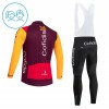Set Fietsshirt Lange Mouw + Lange Koersbroek 2026 Cofidis Rood Kids
