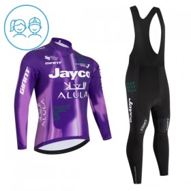 Set Fietsshirt Lange Mouw + Lange Koersbroek 2026 Jayco Alula Purple Kids