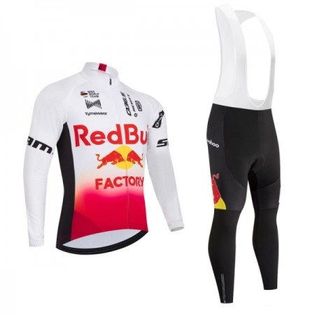 Set Fietsshirt Lange Mouw + Lange Koersbroek 2026 Redbull Factory Wit
