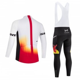 Set Fietsshirt Lange Mouw + Lange Koersbroek 2026 Redbull Factory Wit