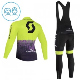 Set Fietsshirt Lange Mouw + Lange Koersbroek 2026 Scott Groente Kids