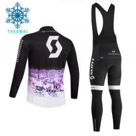 Set Fietsshirt Lange Mouw + Lange Koersbroek 2026 Scott Winter Thermal Fleece Zwart