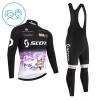 Set Fietsshirt Lange Mouw + Lange Koersbroek 2026 Scott Zwart Kids