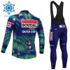 Set Fietsshirt Lange Mouw + Lange Koersbroek 2026 Soudal Quick Step Winter Thermal Fleece Blauw