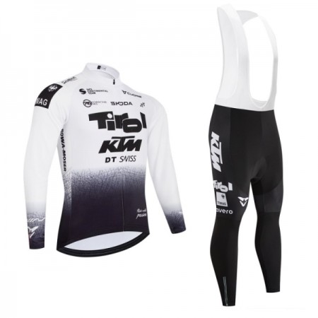 Set Fietsshirt Lange Mouw + Lange Koersbroek 2026 Tirol KTM Wit Set Fietsshirt Lange Mouw + Lange Koersbroek 2026 Tirol KTM Wit