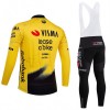Set Fietsshirt Lange Mouw + Lange Koersbroek 2026 Visma Lease A Bike Geel