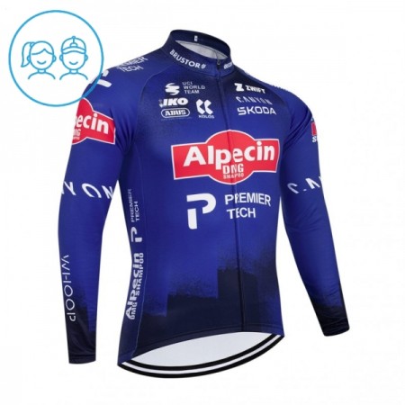 Wielershirt 2026 Alpecin Premier Tech Lange Mouw Blauw Kids